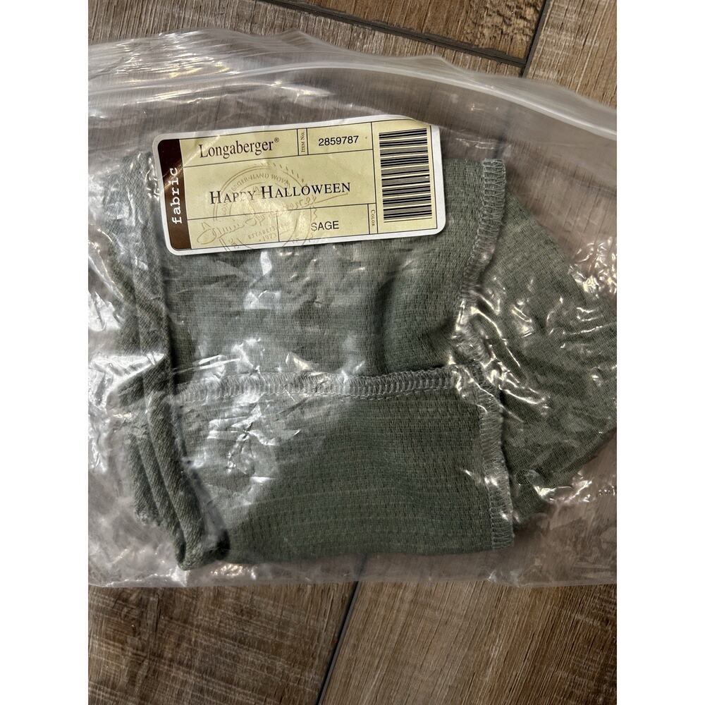 Longaberger Happy Halloween Basket Liner Sage green NEW